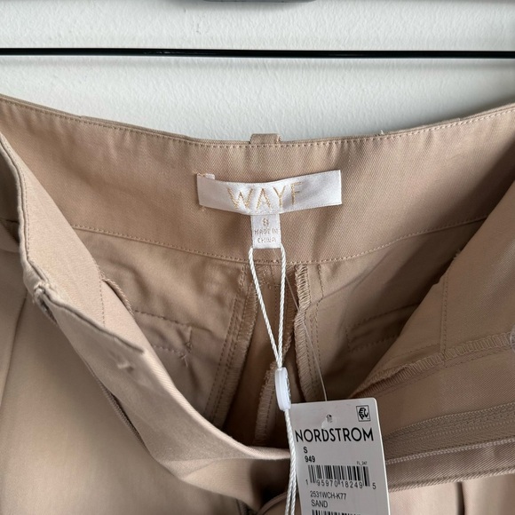 NWT WAYF Otto Pleated Wide Leg Pants Trousers Sand Size Small - Picture 8 of 11